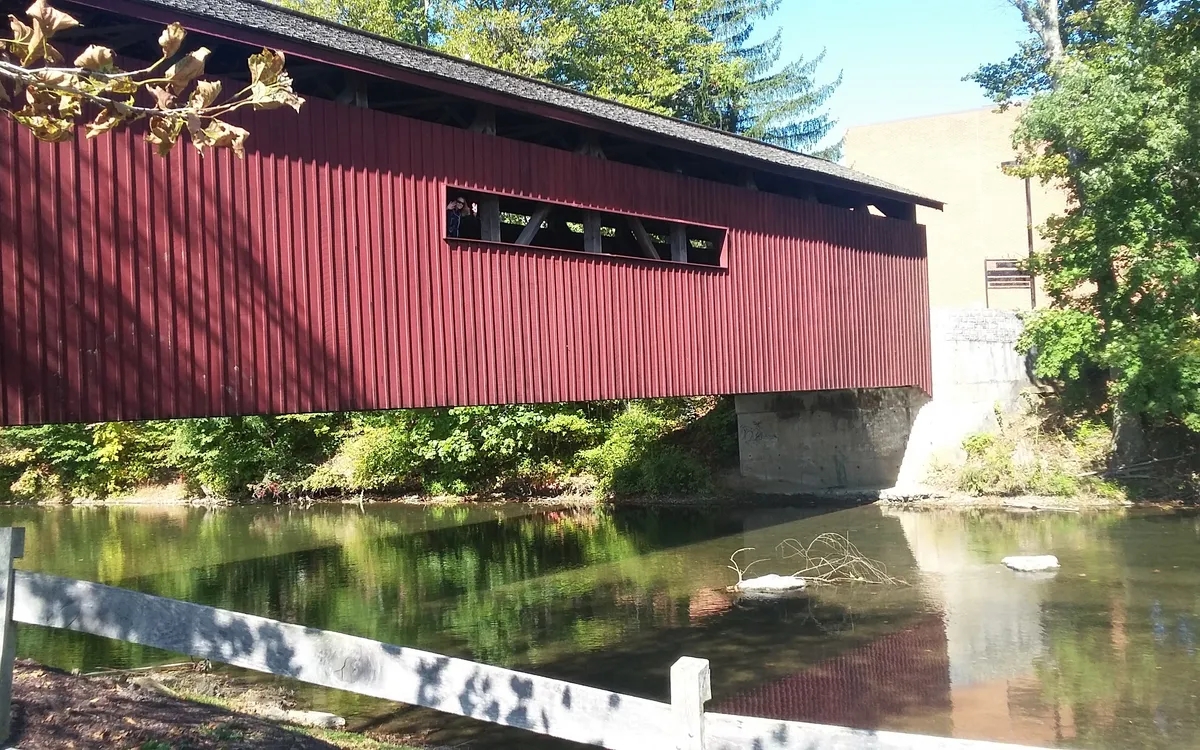 Covered bridge at Messiah College in Mechanicsburg, Pennsylvania — Mechanicsburg, Cumberland County, Pennsylvania