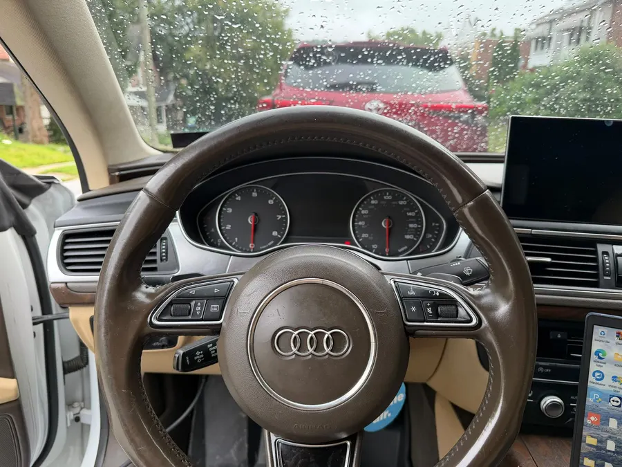 Dashboard key programming in the rain