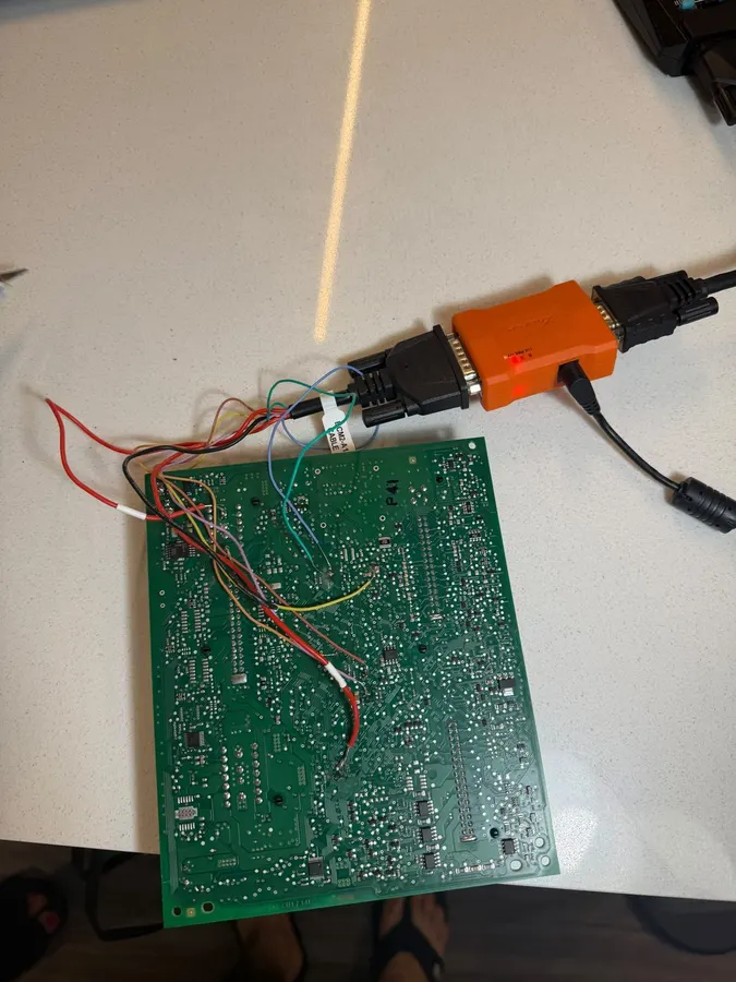 Module board connected to adapter