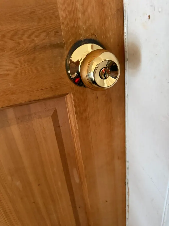 Interior door knob lock