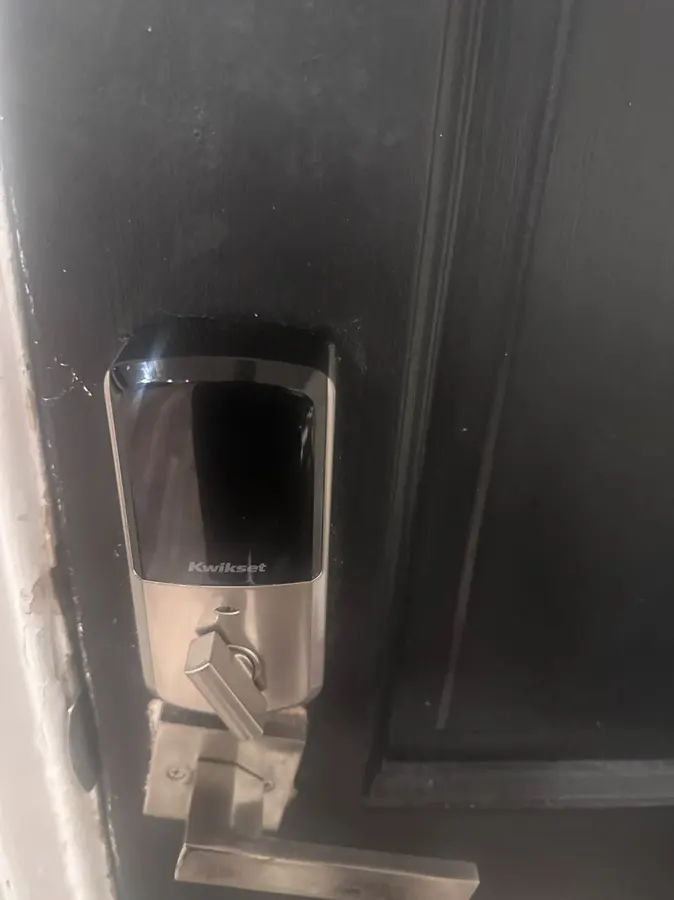 Smart deadbolt on a home door